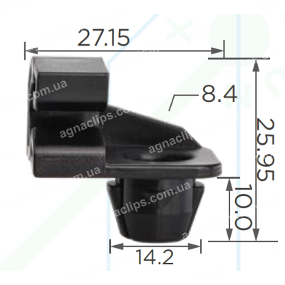 C 3941 Кліпса упору капота Peugeot Citroen 792831