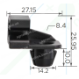 C 3941 Кліпса упору капота Peugeot Citroen 792831