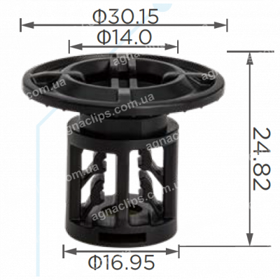 C 3947 Кліпса Toyota Lexus 9046717027C0