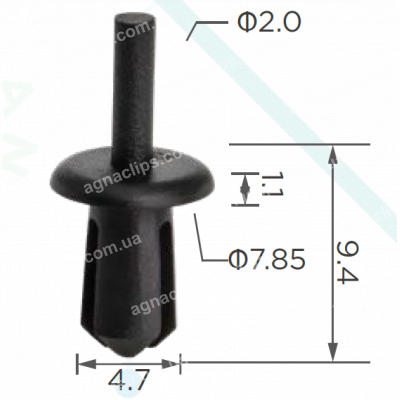 C 3967 Кліпса Renault Peugeot Citroen Mercedes 697224 9023G0 7703072224 A0019902492 960835138
