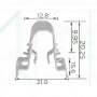 H 2400 Скоба 21х20mm Mercedes A0049913570