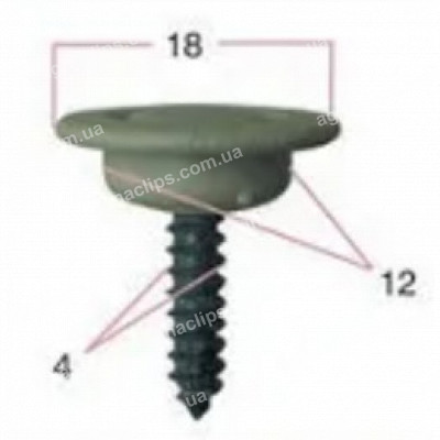 DK 6111 Кліпса Hyundai KIA 82313-2D000 з втулкою та декоративним капелюшком