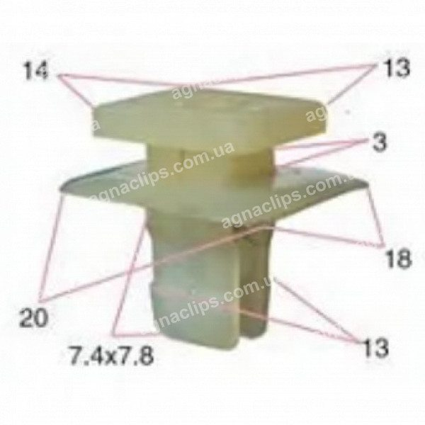 DK 6115 Кліпса Chery S11-6102930 кріплення порога