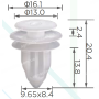 C 3991 Кліпса Subaru Citroen Peugeot Mazda Toyota 91560S6A003 9046710161 909130105