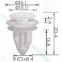 C 3991 Кліпса Subaru Citroen Peugeot Mazda Toyota 91560S6A003 9046710161 909130105