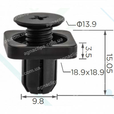 C 4057 Кліпса Honda 91514TG1T01 кріплення захисту