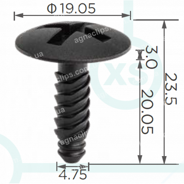 C 4058 Кліпса VW 7H0915450 кріплення решітки