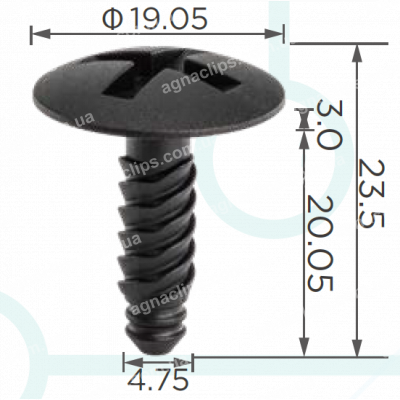 C 4058 Кліпса VW 7H0915450 кріплення решітки