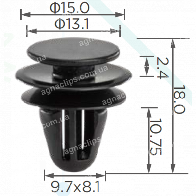 C 4075 Кліпса BYD 1021527700 BYDQ833S02 кріплення решітки
