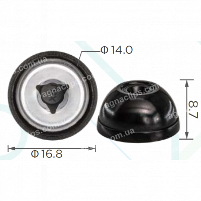 C 4082 Кліпса метал + пластик