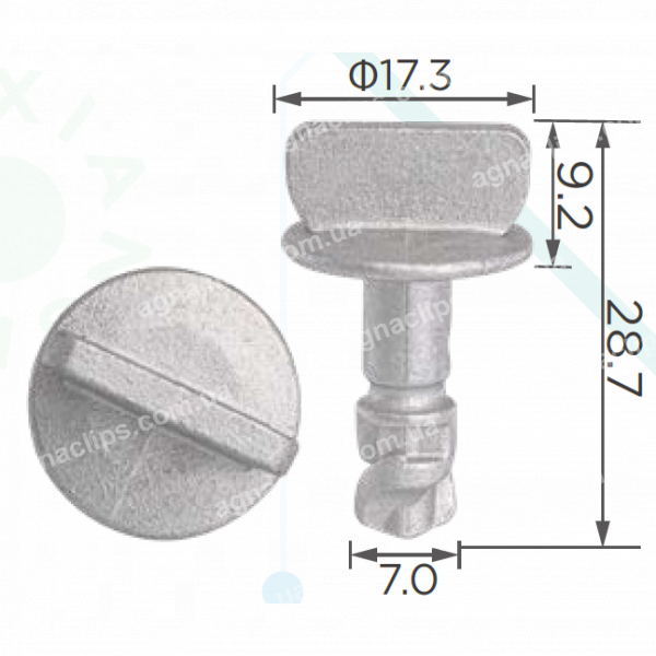 H 2412 Болт Ford BB5Z00817A кріплення захисту двигуна