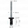 H 2414 Заклепка Toyota Lexus Mitsubishi 9026906017 90269A0005 MR328796 90269-06017 90269-A0005 90269-06016