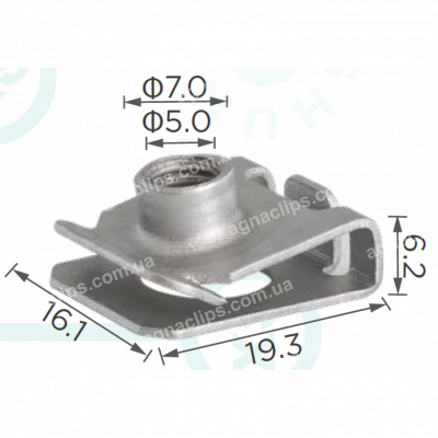 H 2395 Скоба M6 Toyota Lexus 9017906349 кріплення підкрилка