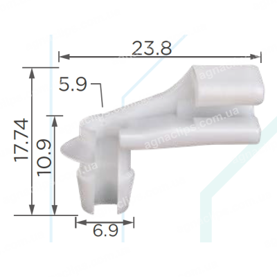 C 4151 Кліпса тяги замка дверей GM 16630688