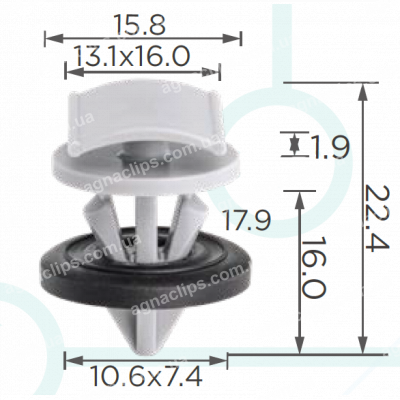 C 4176 Кліпса VW Audi Skoda WHT009448 WHT008733 WHT008801 кріплення молдингу