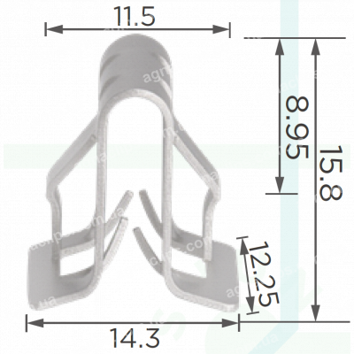 H 2405 Скоба 14.3x15.8 GM Wuling 23891181
