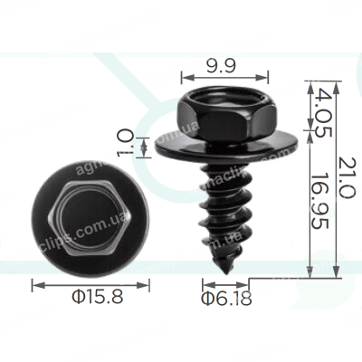 H 2416 Саморіз 6.2х17 Toyota Lexus 9015960623