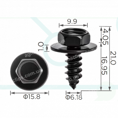 H 2416 Саморіз 6.2х17 Toyota Lexus 9015960623