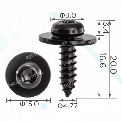 H 2417 Саморіз 4.8х17 XPENG 9040001320002