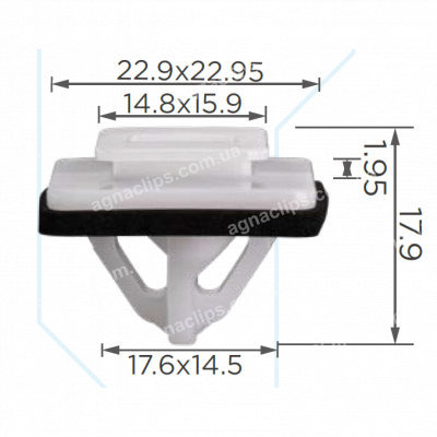 C 4095 Кліпса Honda Acura 91513TV9A01 кріплення молдингу