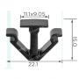 C 4099 Кліпса VW Skoda Seat Ford 7M0868563 705868563A 1013186 обшивка стелі