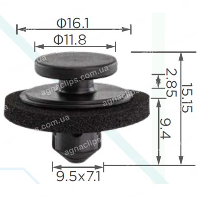 C 4105 Кліпса XPENG 7155005ED10000 9110011000001 решітки радіатора