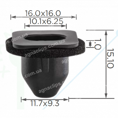 C 4114 Кліпса Great Wall 5614020V08 кріплення спойлера