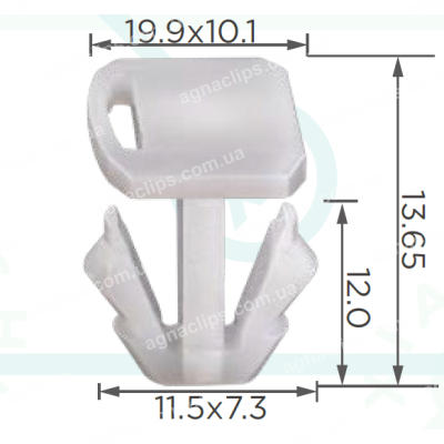 C 4117 Кліпса VW 7L0854719 95555971900 молдингу порога