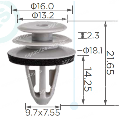 C 4119 Кліпса XPENG 9110018000001 обшивка дверей