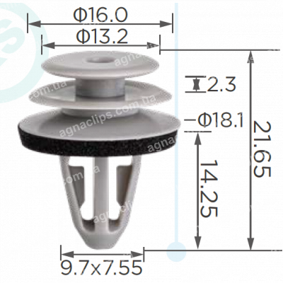 C 4119 Кліпса XPENG 9110018000001 обшивка дверей