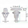 C 4130 Кліпса VW Skoda Seat Audi 4L0837485