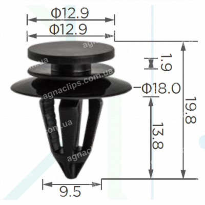 C 4197 Кліпса Land Rover Jaguar Volvo EYC106710 внутрішньої обшивки