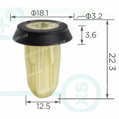 C 3752 Кліпса Land Rover LR114151 обшивка салону