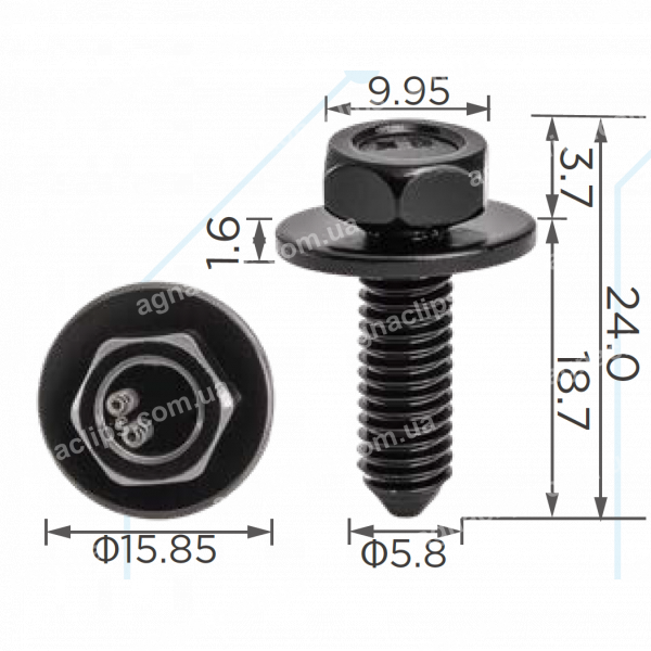 H 2388 Болт M6x19 Chery FQ140B0620F38