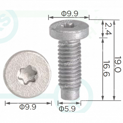 H 2420 Гвинт Tesla 1128951-00-B кріплення кронштейна бампера