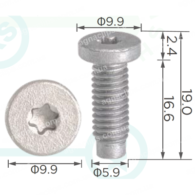 H 2420 Гвинт Tesla 1128951-00-B кріплення кронштейна бампера