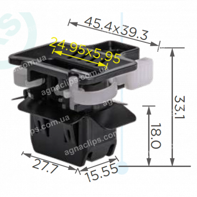 C 3957 Кліпса Honda 82138T2A003 кріплення сидіння