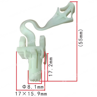 C 3960 Кліпса Toyota 62217-42050 6221742050 облицювання стійки лобового скла