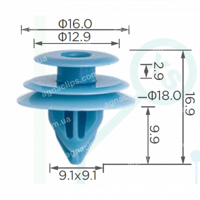 C 4141 Кліпса Suzuki 0940908331 0940908331000 кріплення обшивки дверей