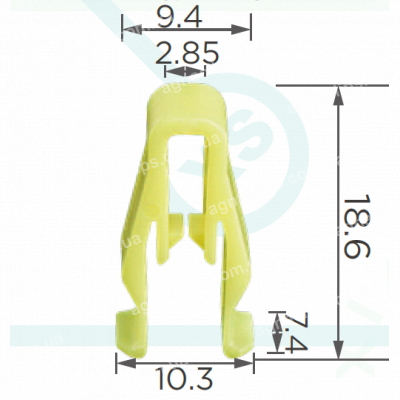 C 4183 Кліпса панелі приладів універсальна