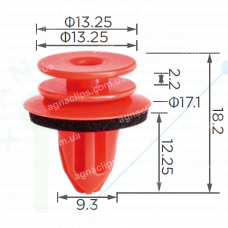C 3935 Кліпса універсальна обшивка дверей