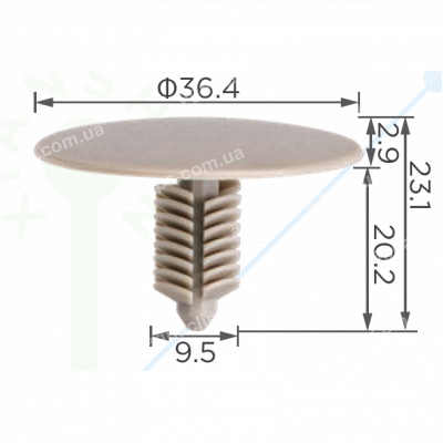 C 3993 Кліпса Renault 8200489900 обшивки стелі