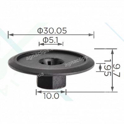 C 4088 Кліпса Ford W711304S300 1355093 кріплення бампера