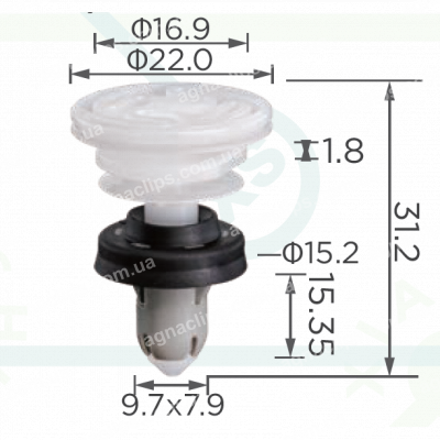 C 4109 Кліпса Tesla 1902378-99-A обшивка дверей