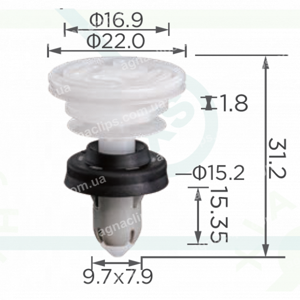 C 4109 Кліпса Tesla 1902378-99-A обшивка дверей