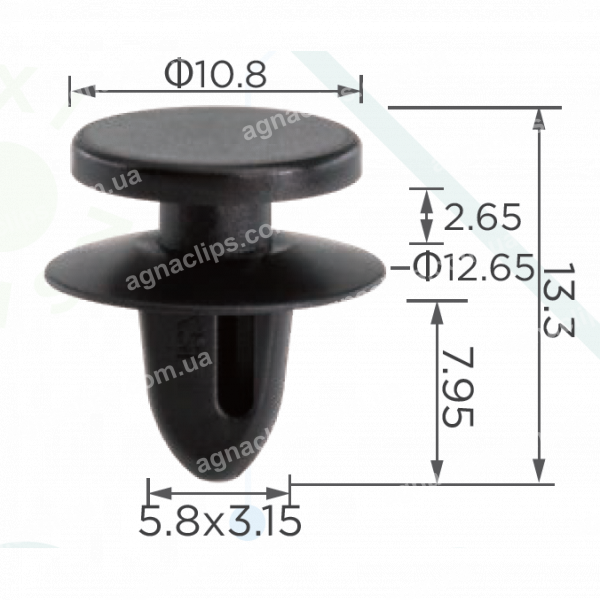 C 4132 Кліпса VW WHT006587 кріплення молдингу двері