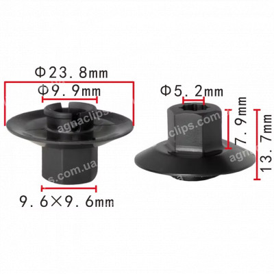 C 4166 Кліпса Toyota Lexus 9048010024 захисту днища