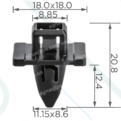C 4248 Кліпса Toyota Lexus 6111835010 ущільнювача арки крила