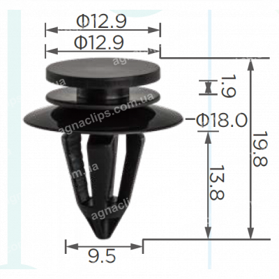 C 4197or Кліпса Land Rover Jaguar Volvo EYC106710 8616645 помаранчева