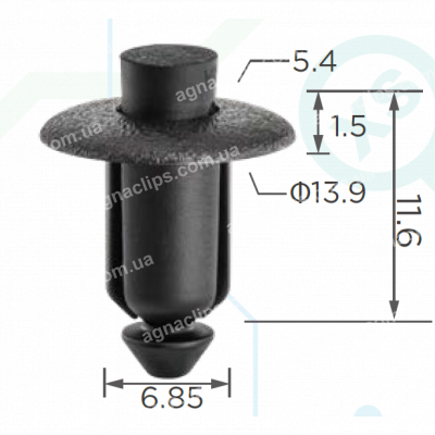 C 4273 Кліпса Ford N807673-S молдингу задніх дверей